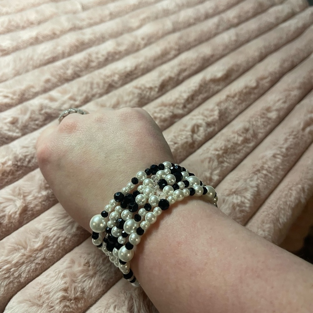 Mixed Beaded Stackable 5 Pc Stretch Bracelet - image 2